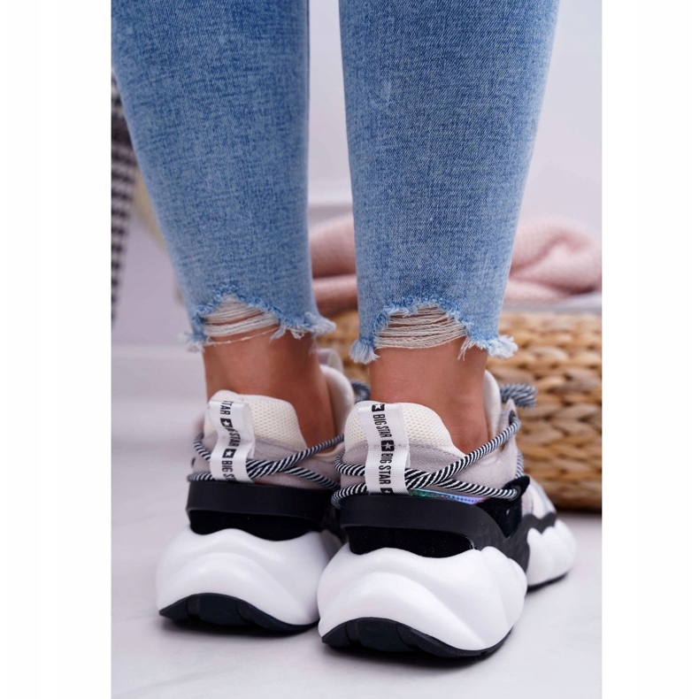 Zapatos deportivos para mujer Big Star de Daniel Lopez Blanco FF274A546 negro plata 3