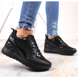 Zapatos con cordones de mujer eVento negro 8