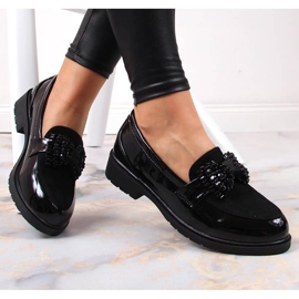 S.Barski Mocasines de mujer lacados señores con un lazo negro S. Barski 6