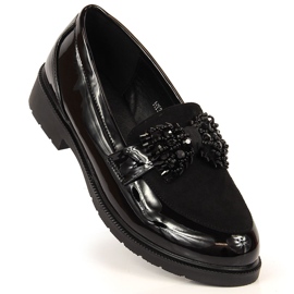 S.Barski Mocasines de mujer lacados señores con un lazo negro S. Barski 4