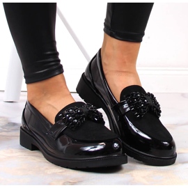 S.Barski Mocasines de mujer lacados señores con un lazo negro S. Barski 7