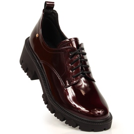 Mocasines mujer lacado burdeos Potocki rojo multicolor 1 Mocasines mujer lacado burdeos Potocki rojo multicolor 1