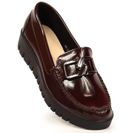 Mocasines mujer plataforma burdeos Sergio Leone rojo multicolor 1