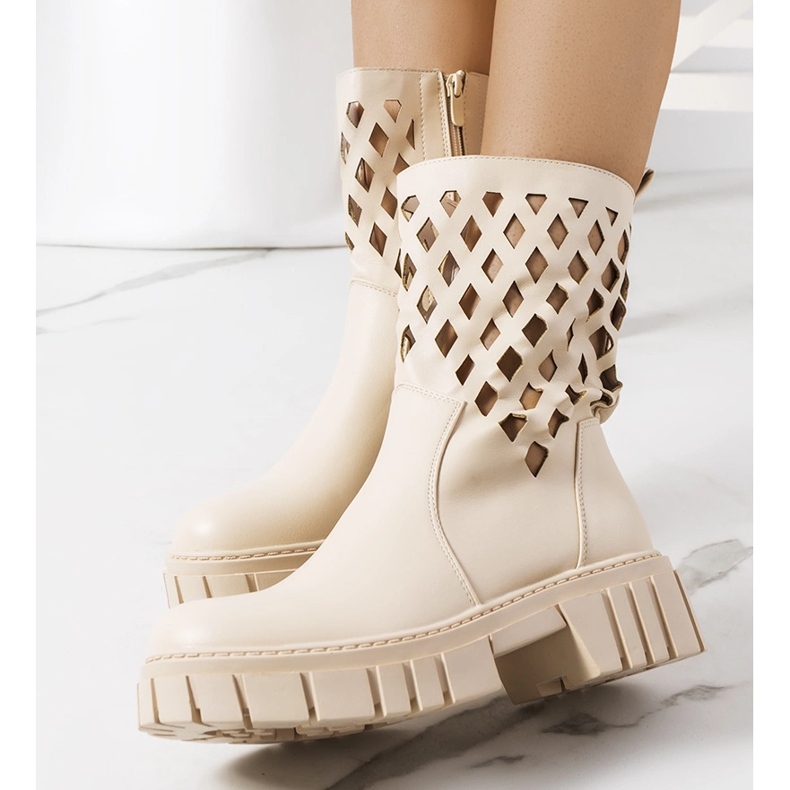 Botas Dinah crema beige 2