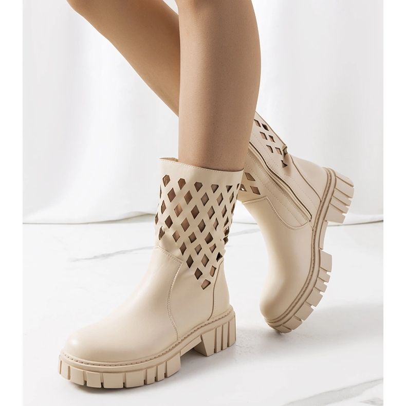 Botas Dinah crema beige 1