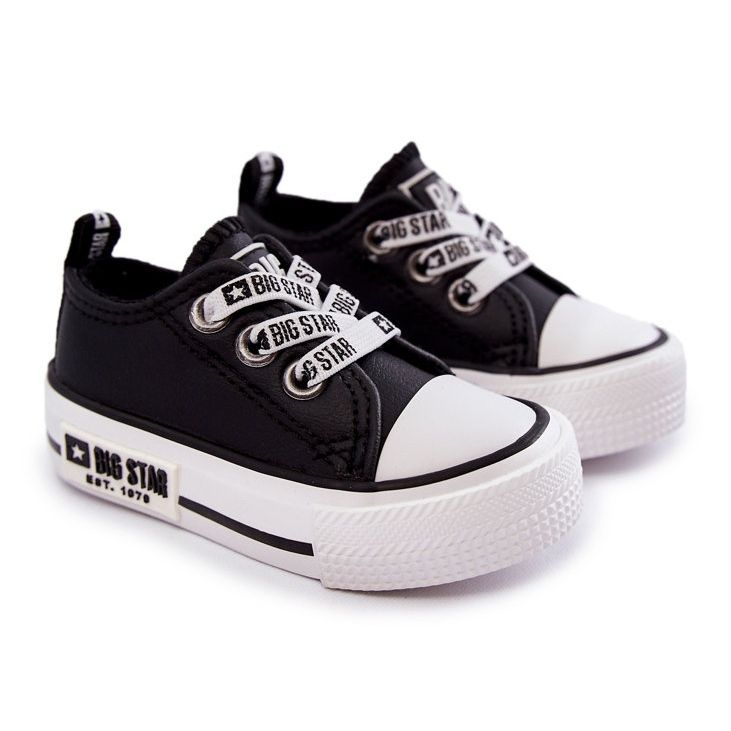 Deportivas Infantiles de Piel Big Star KK374041 Negro-Blanco 1