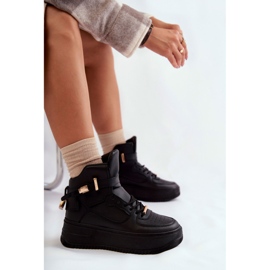 Zapatillas Deportivas Altas Con Aislamiento Mujer Negras Lexa negro 4