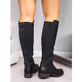 Botas de piel Rieker W Z9591-00 negro 3
