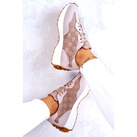 Zapatos deportivos beige de mujeres 3