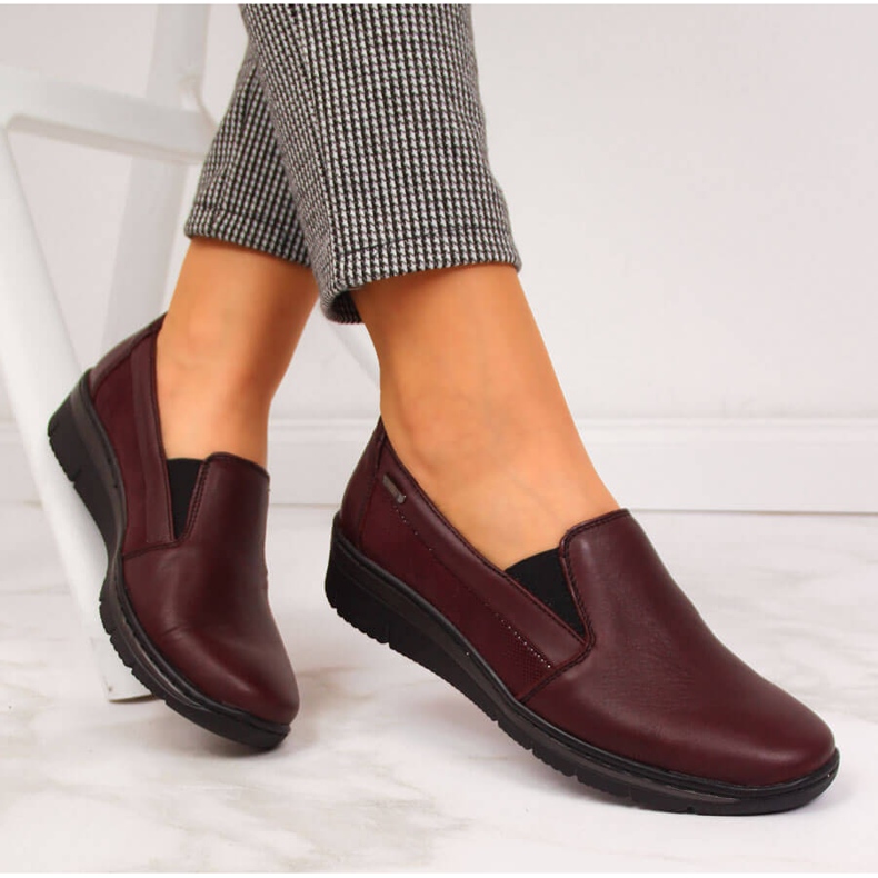 Zapatos mujer piel burdeos Helios 350 rojo 1 Zapatos mujer piel burdeos Helios 350 rojo 1