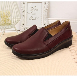 Zapatos mujer piel burdeos Helios 350 rojo 4