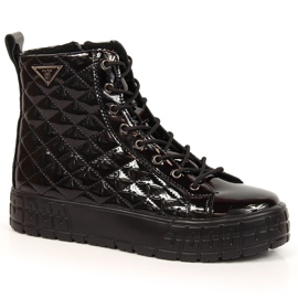 Botas insuladas de mujer acolchadas en piel negra Filippo PAW369 1