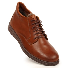 Zapatos cómodos de cuero para hombre, marrón Łukbut 1816 1 Zapatos cómodos de cuero para hombre, marrón Łukbut 1816 1