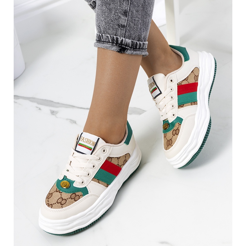 Deportivas Loeki de mujer beige 1