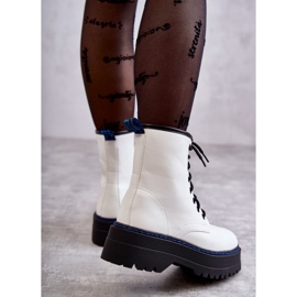 Botas Atadas Mujer Glany Blanco Callie 12