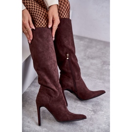 WS1 Botas clásicas de ante marrón sobre un marrón Ameya 10
