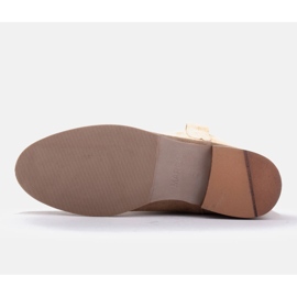Marco Shoes Botas "tubo" tacón bajo beige 8