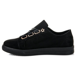 Ideal Shoes Deportivas De Ante Con Lazo negro 3