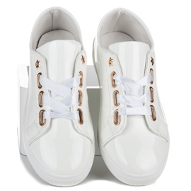 Ideal Shoes Deportivas Lacadas Con Lazo blanco 1