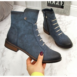 Botas de mujer con adornos con aislamiento azul Jezzi JEZ52D 5