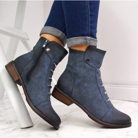 Botas de mujer con adornos con aislamiento azul Jezzi JEZ52D 1