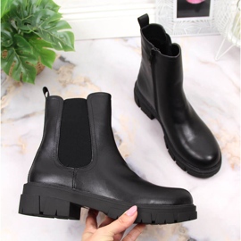 S.Barski Botas negras para mujer Botas Jodhpur en la plataforma de S. Barski negro 1