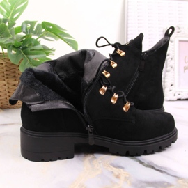 S.Barski Botas S. Barski de piel serraje negra para mujer negro 4