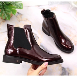 Zapatos de mujer barnizados burdeos cálido Potocki WOL93B 1