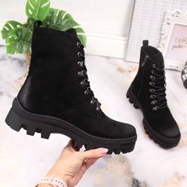 Botas mujer ante negro Potocki 1
