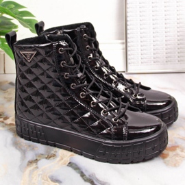 Botas insuladas de mujer acolchadas en piel negra Filippo PAW369 3