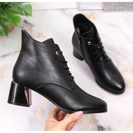 Negro Botas aislantes mujer tacones Sabatina SAB119 1