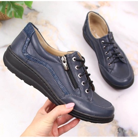 Cómodos zapatos mujer azul marino Helios 3