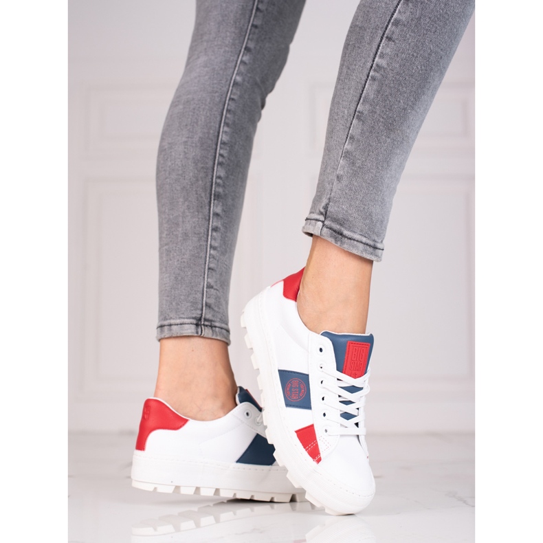 Zapatillas de mujer Big Star KK274041 blanco rojo azul marino 1