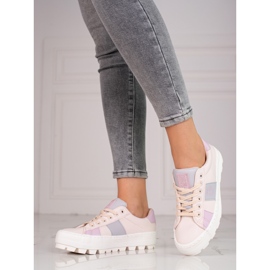 Zapatillas de mujer Big Star KK274042 rosado 2