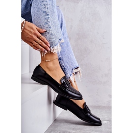 FB2 Mocasines De Mujer De Piel Con Adorno Kerrie Negro 5