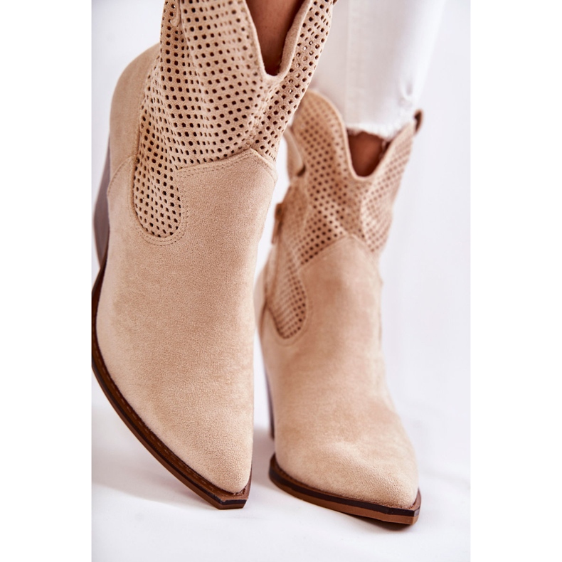FB1 Botas Mujer Ante Calado Vaquero Beige Eleonore 2 FB1 Botas Mujer Ante Calado Vaquero Beige Eleonore 2