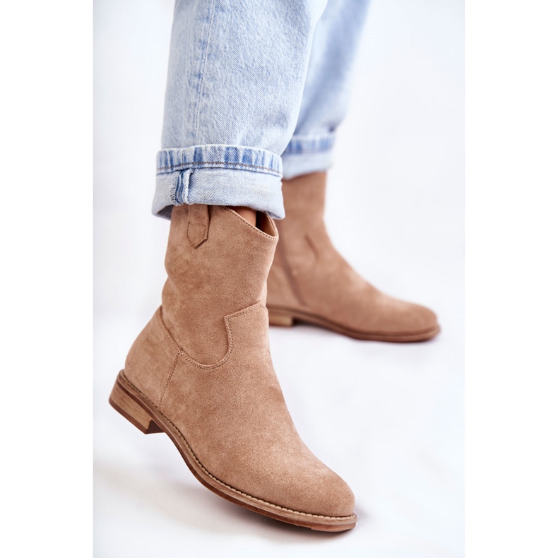 S.Barski Botas Mujer Ante Tacón Plano Beige Fiorenz 1 S.Barski Botas Mujer Ante Tacón Plano Beige Fiorenz 1