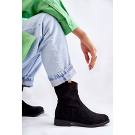 S.Barski Botas Mujer Ante Tacón Plano Negro Fiorenz 3