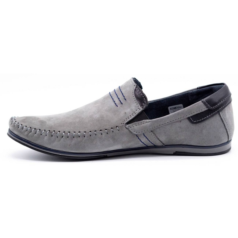 KOMODO Mocasines hombre piel 876 gris 1