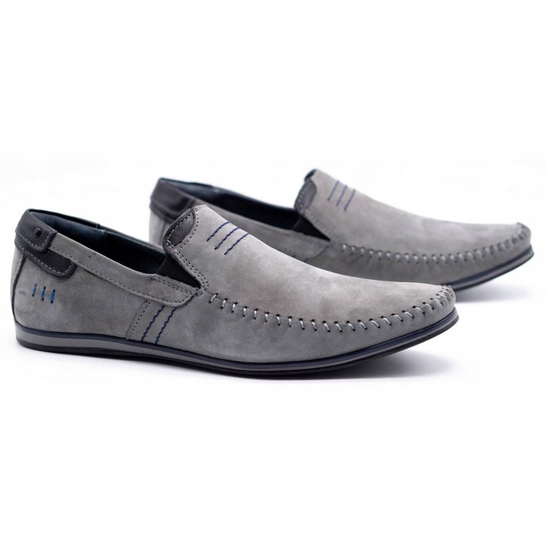 KOMODO Mocasines hombre piel 876 gris 2