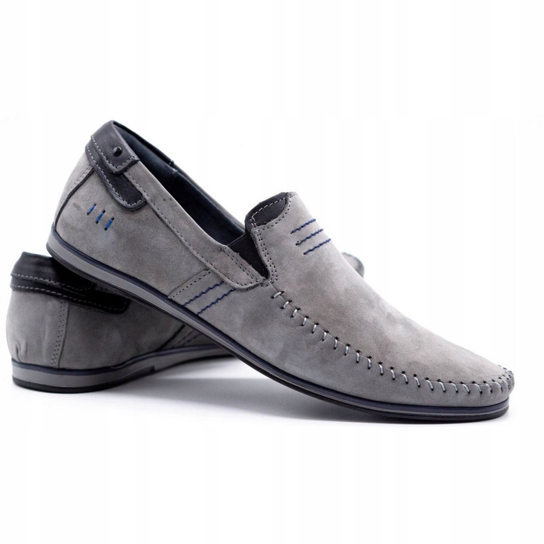 KOMODO Mocasines hombre piel 876 gris 3