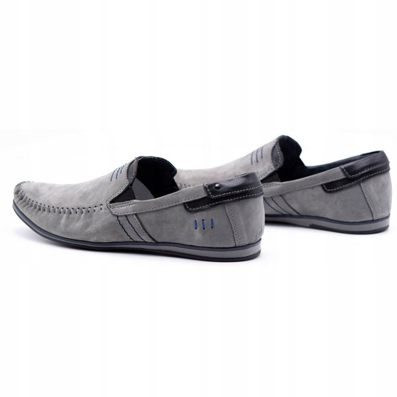 KOMODO Mocasines hombre piel 876 gris 4