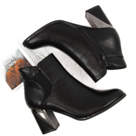 Jezzi Botas aislantes negras en un poste decorativo negro 2