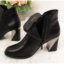 Jezzi Botas aislantes negras en un poste decorativo negro 4