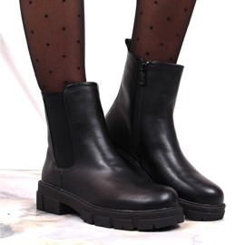 S.Barski Botas negras para mujer Botas Jodhpur en la plataforma de S. Barski negro 7