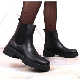 S.Barski Botas negras para mujer Botas Jodhpur en la plataforma de S. Barski negro 6