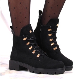 S.Barski Botas S. Barski de piel serraje negra para mujer negro 7