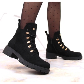 S.Barski Botas S. Barski de piel serraje negra para mujer negro 6