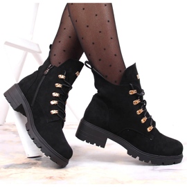 S.Barski Botas S. Barski de piel serraje negra para mujer negro 5