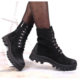 Botas mujer ante negro Potocki 5